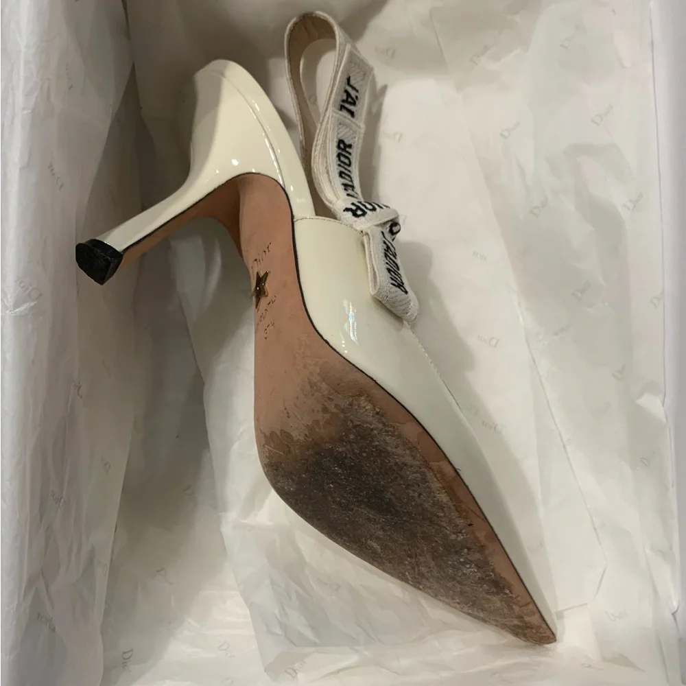 Dior Cream and Tan Heels - Picture 9 of 12